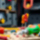 Colorful toy screwdriver set promoting creativity