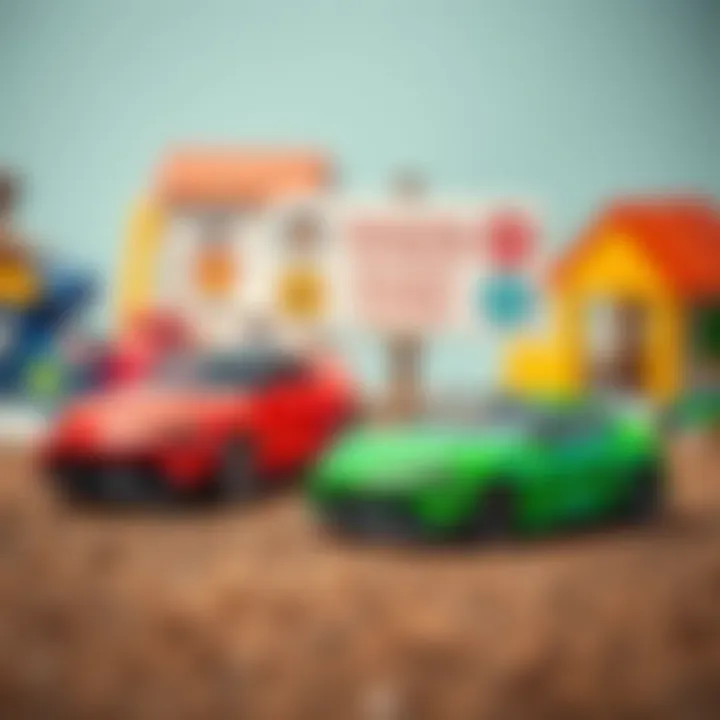 Educational Playtime Featuring Toyota Supra Toys Educational play setup with Toyota Supra toys