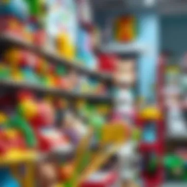 A vibrant selection of educational toys displayed in a store