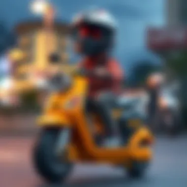 Safety gear for children riding a two-wheel scooter