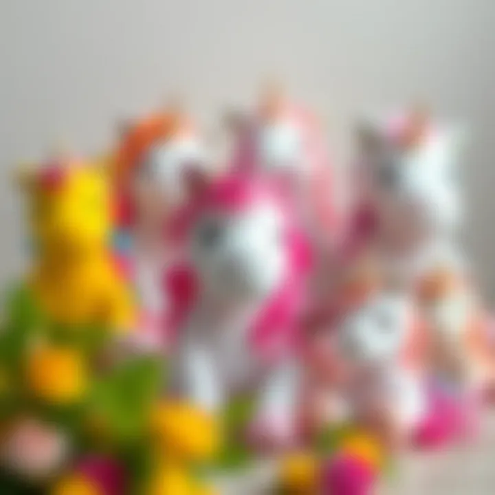 Diverse Unicorn Plush Toy Collection A collection of unicorn plush toys in various sizes